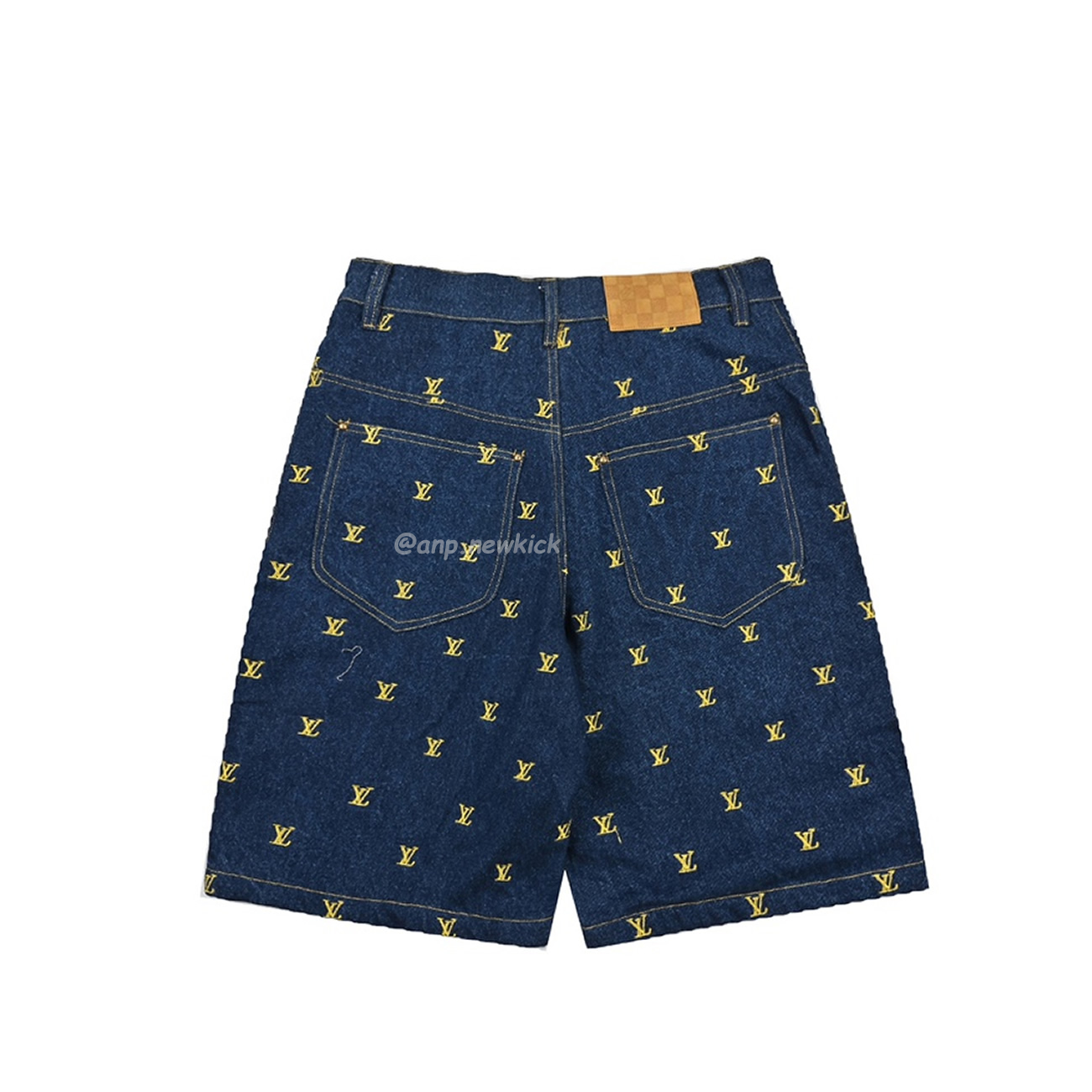 Louis Vuitton Embroidered Logo Denim Shorts (2) - newkick.cc